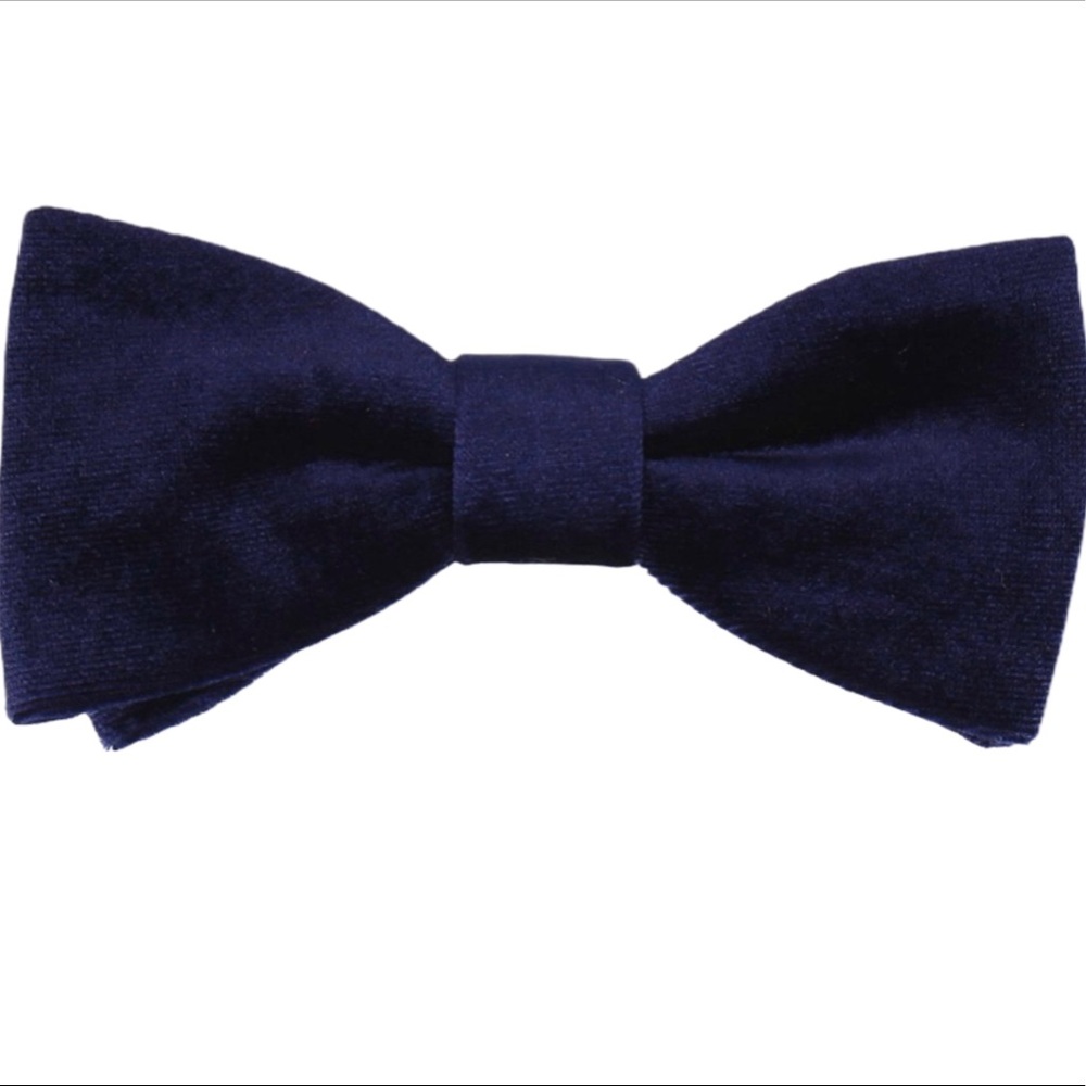 Mrs. Bow Tie - Velvet - Pre-Tied - Navy Blue